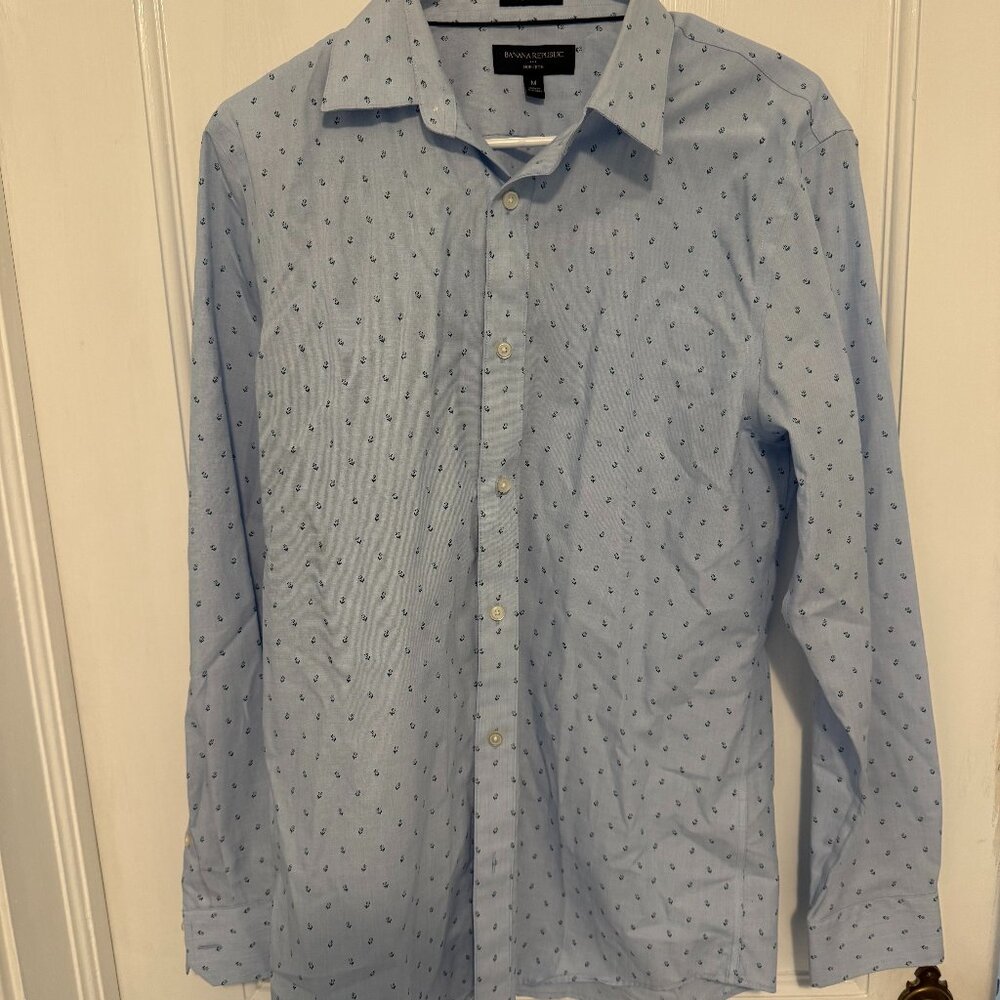Banana Republic, Mens Dress Shirt, Slim Fit, Non-Iron, M